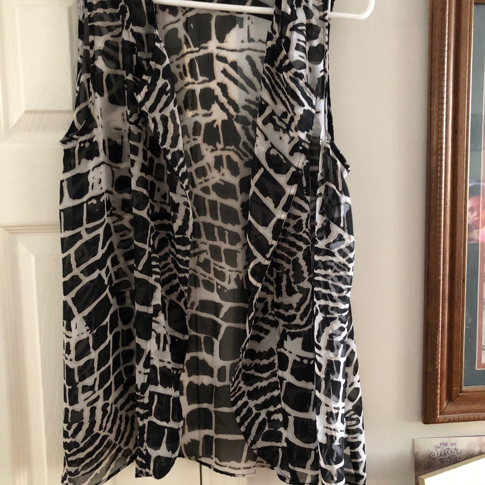 Chicos Black sheer vest